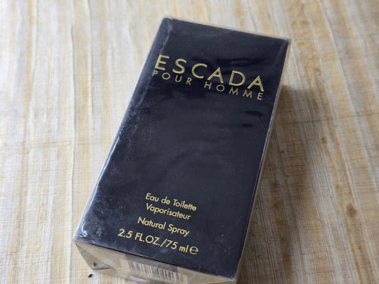 Escada pour Homme Escada for men EDT Spray 75 ml 2.5 oz - Rare, Vintage, Original Bottle Sealed