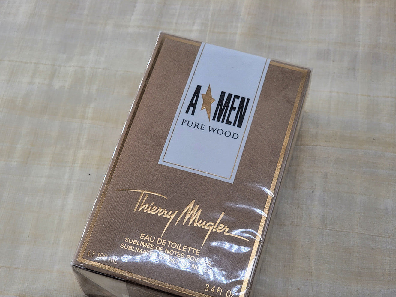 A*Men Pure Wood Mugler for men EDT Spray 100 ml 3.4 oz, Vintage, Rare, Sealed