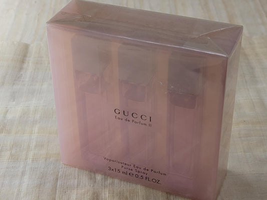 Gucci II Limited Edition for women EDP Spray 3X 15 ml 0.5 oz, Vintage, Sealed