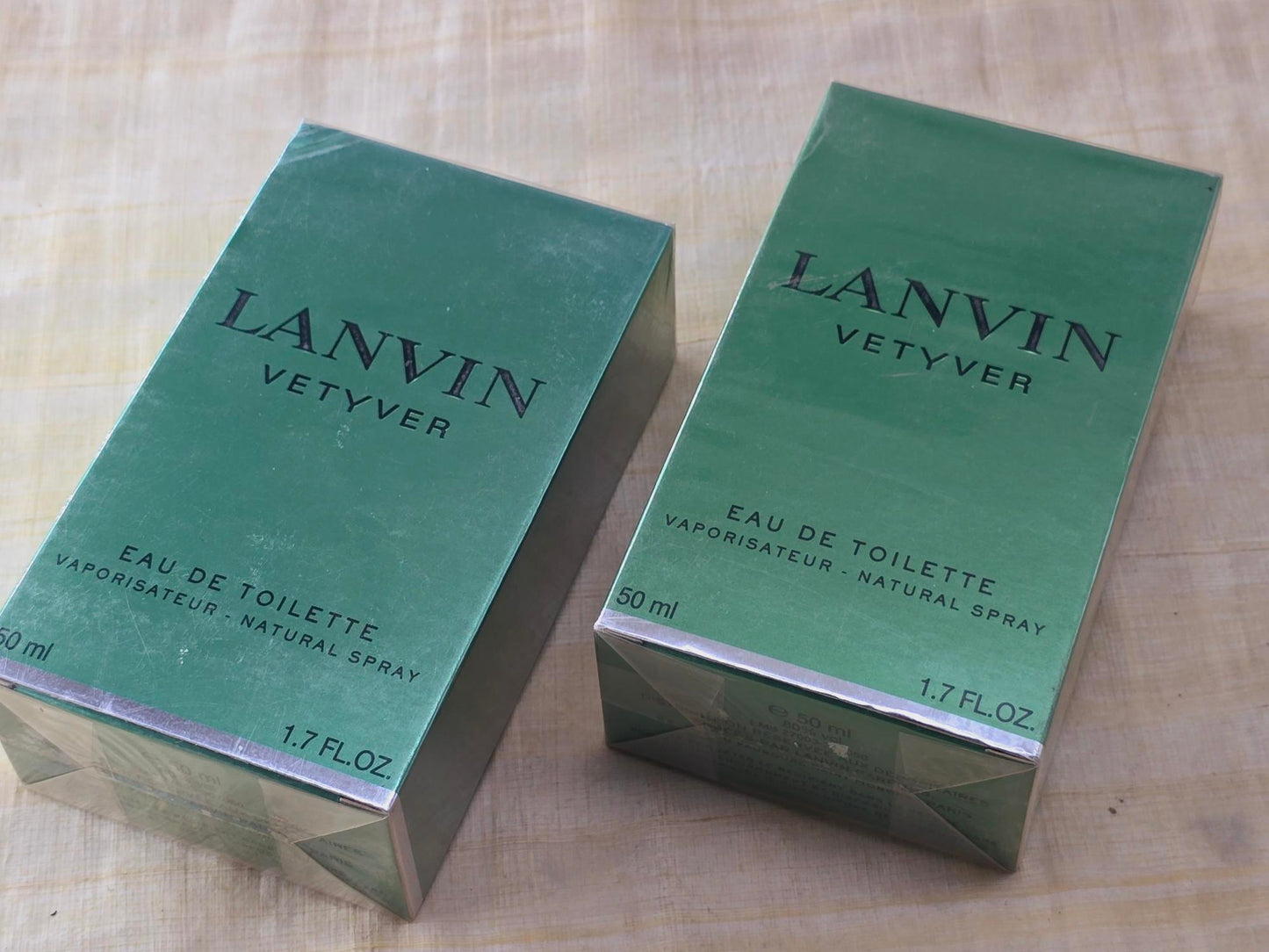 Vetyver Lanvin for men EDT Spray Bundle 50 ml 1.7 oz X 2. Vintage, Rare, Sealed