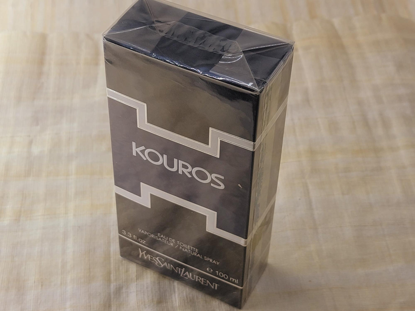 Kouros Yves Saint Laurent for men EDT Spray 100 ml 3.4 oz Or 50 ml 1.7 oz, Vintage Silver Base, Rare, Sealed