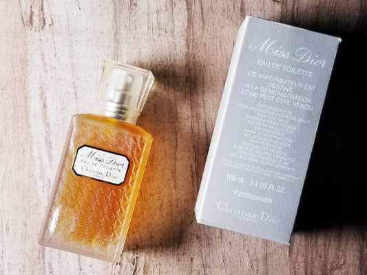 Miss Dior by Christian Dior EDT Spray 100 ml 3.4 oz, Vintage Old Version 1992, Rare, Tester