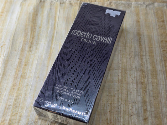 Roberto Cavalli Black for men EDT Spray 100 ml 3.4 oz OR 50 ml 1.7 oz, Vintage, Rare, Sealed