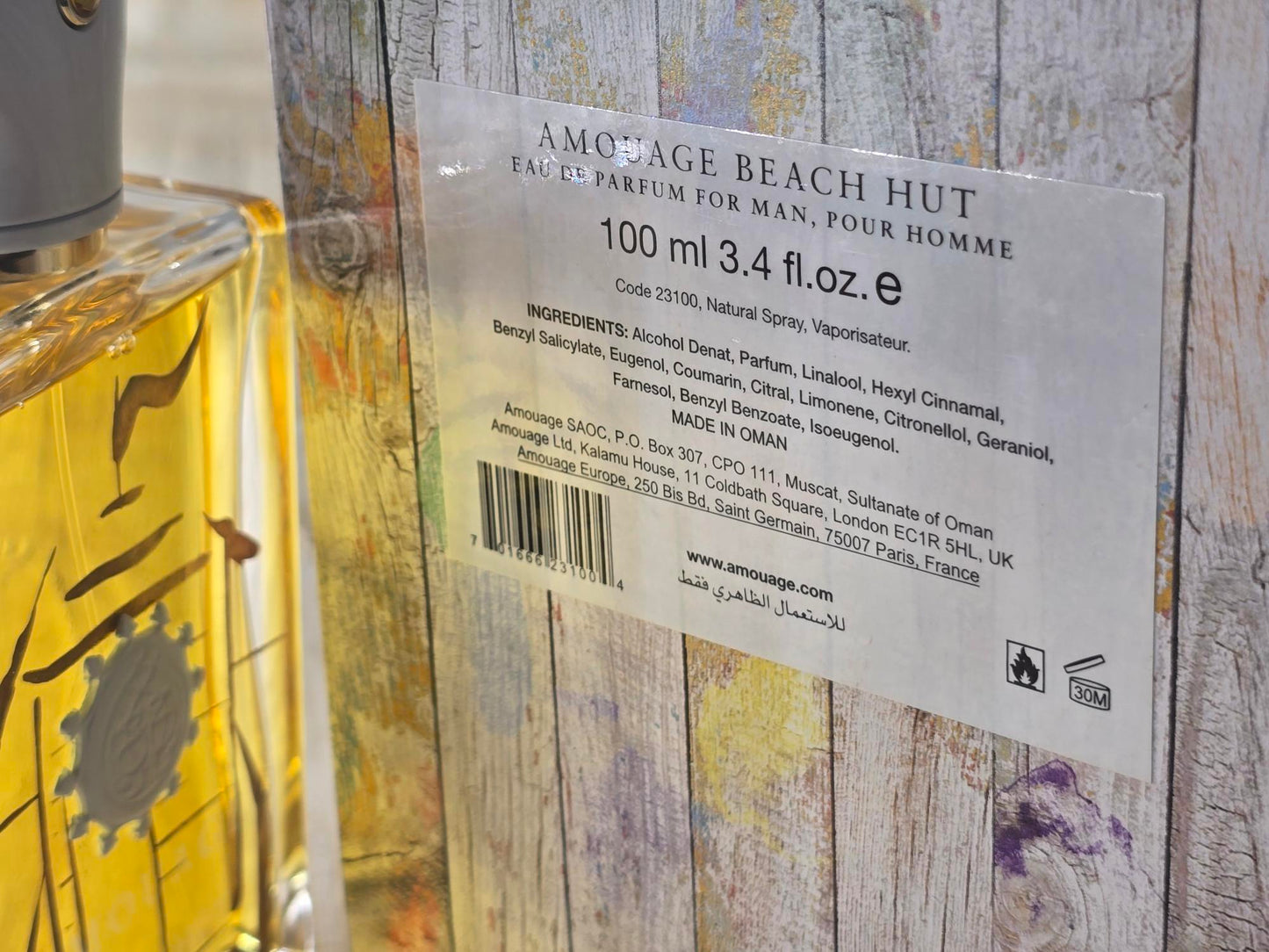 Amouage Beach Hut Man - EDP Vintage Oman (100ml / 3.4oz) - Used