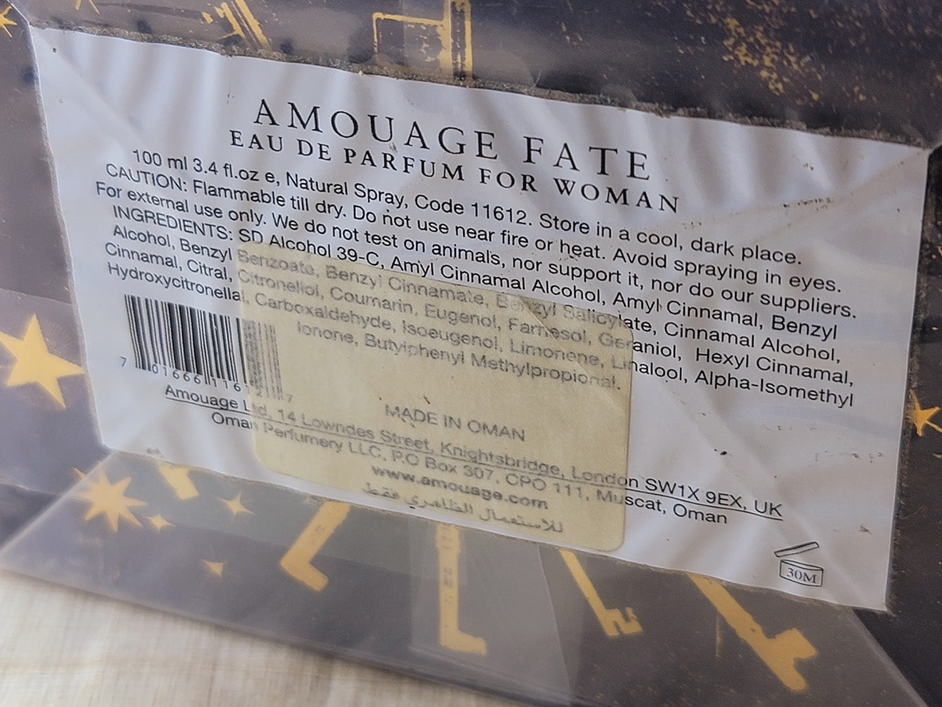 Fate Woman Amouage for women 100 ml 3.4 oz Vintage Rare Sealed