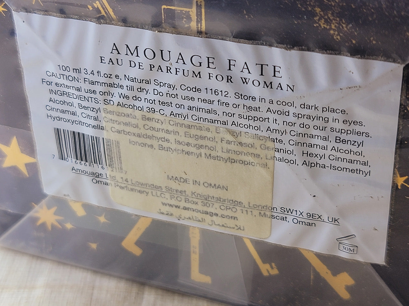 Fate Woman Amouage for women 100 ml 3.4 oz, Vintage, Rare, Sealed
