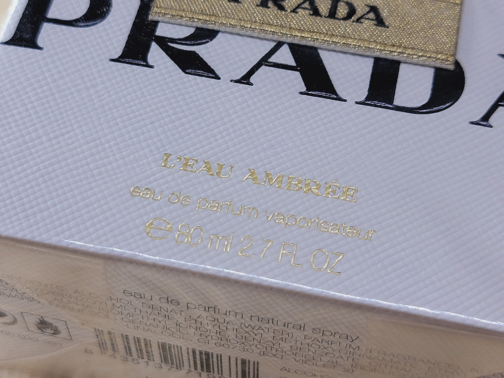 L'Eau Ambree Prada for women EDP Spray 80 ml 2.7 oz, Rare, Vintage, Sealed