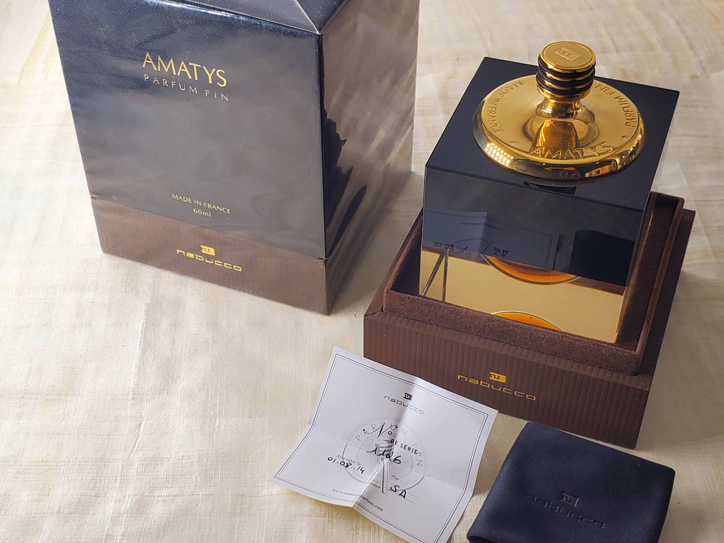 DECANTED, SPLIT Nabucco Amatys Parfum Fin Pure Parfum splash 3 ml, Vintage, Rare