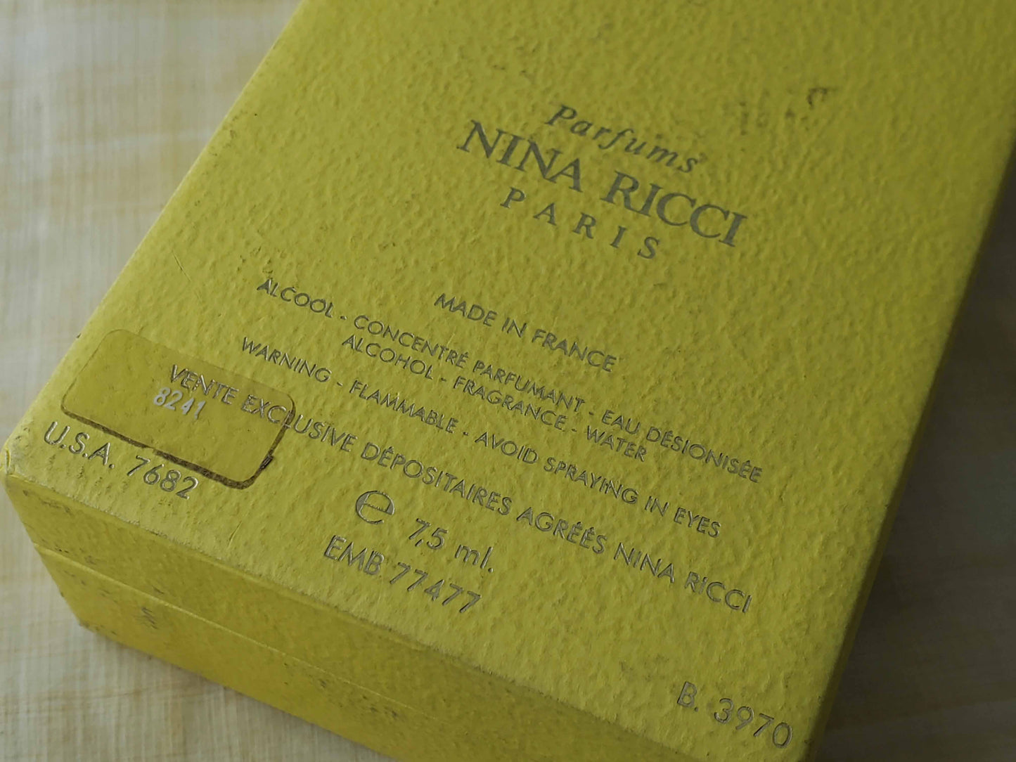 L'Air du Temps Nina Ricci for women Pure Parfum Spray 7.5 ml, Vintage, Rare
