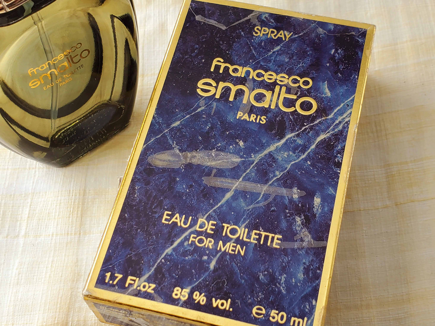 Francesco Smalto pour Homme for men EDT Spray 50 ml 1.7 oz Or 30 ml 1 oz, Rare, Vintage