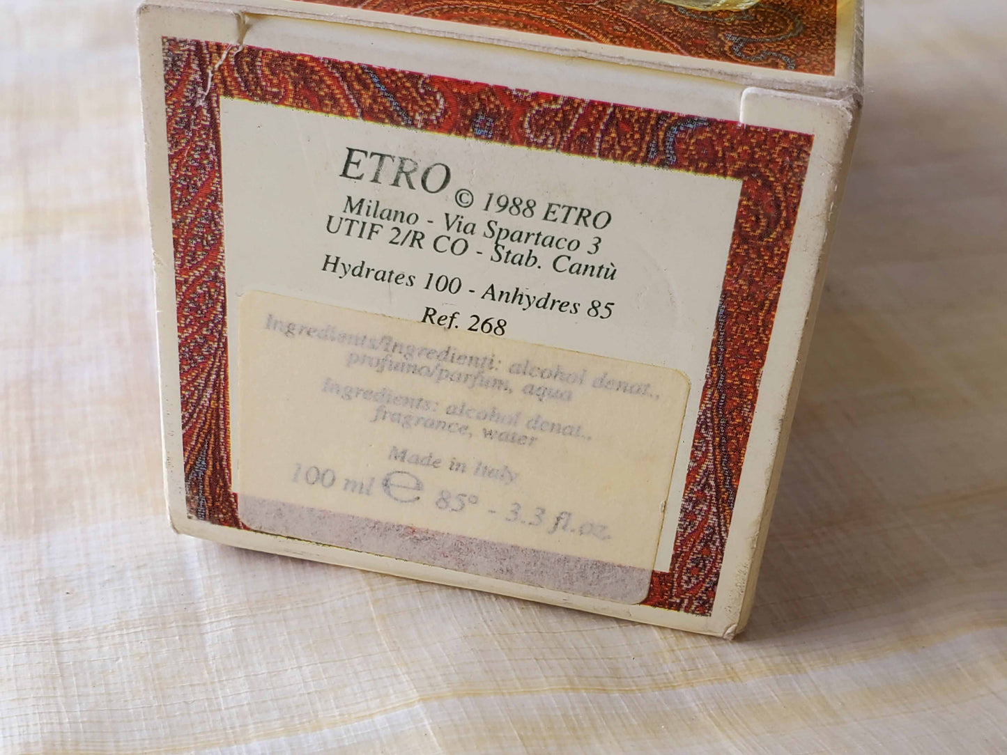 Heliotrope Etro Unisex EDT Spray 100 ml 3.4 oz, Vintage, Rare