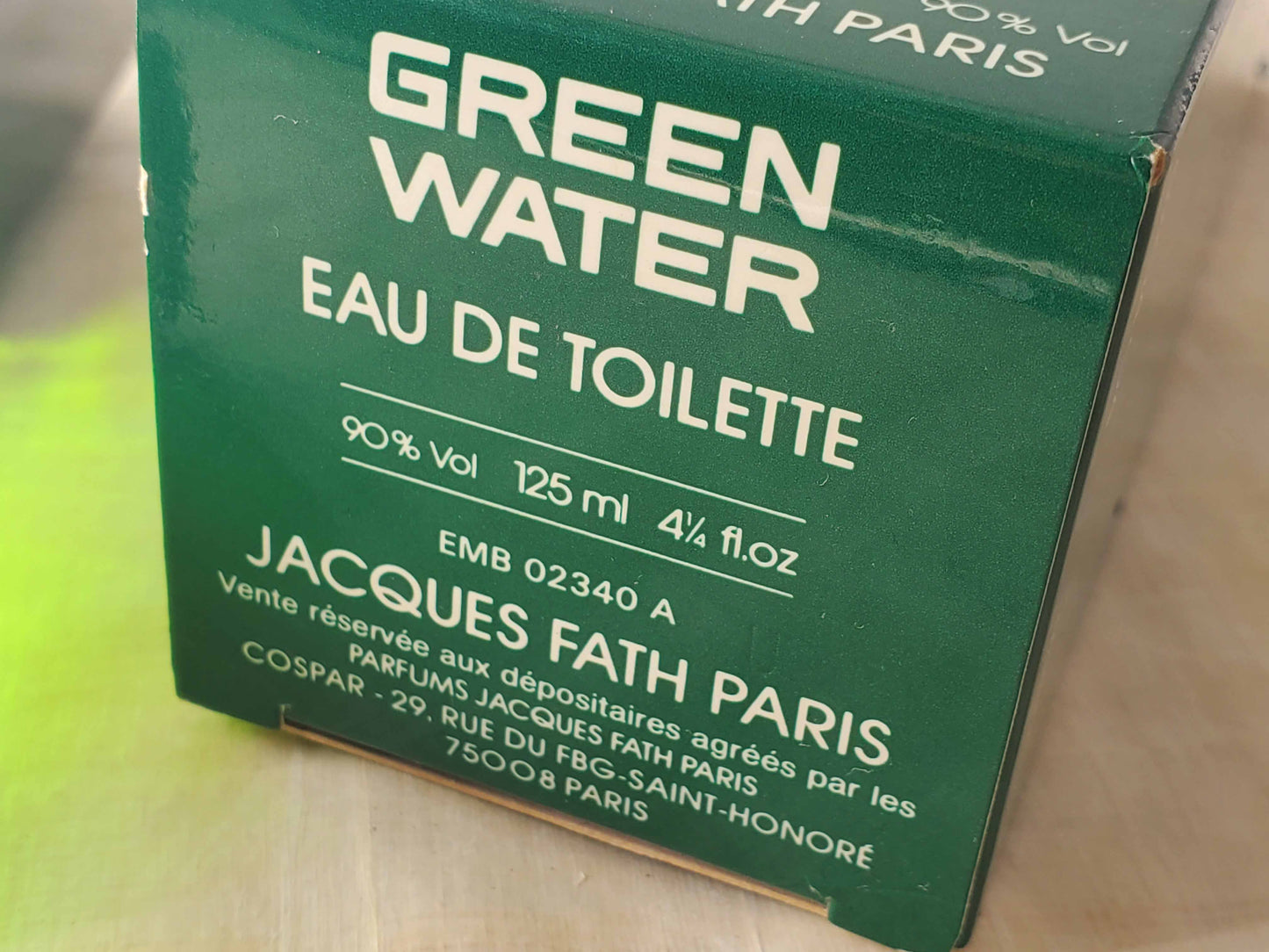 Green Water Jacques Fath for men EDT Splash 125 ml 4.2 oz, Vintage, Rare