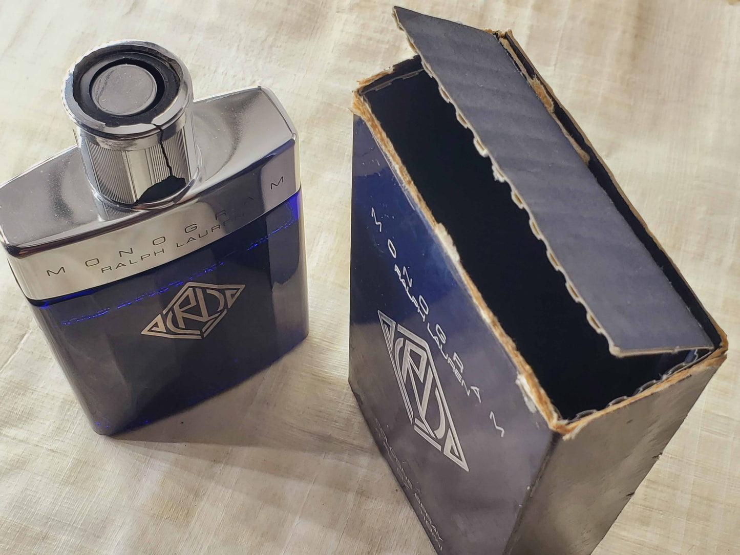 Monogram Ralph Lauren (Cosmair) for men Cologne Spray 118 ml 4 oz, Rare, Vintage, Pre-owned, Level As Pictured