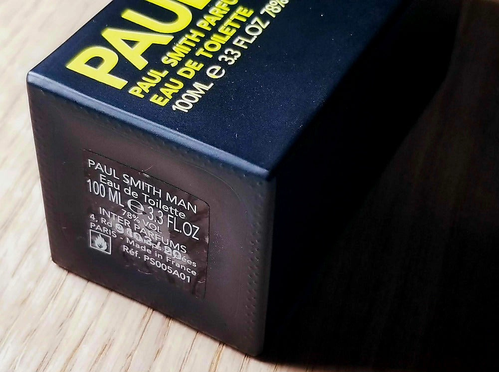 Paul Smith Man for men EDT Spray 100 ml 3.4 oz OR 50 ml 1.7 oz, Rare, Vintage, Sealed