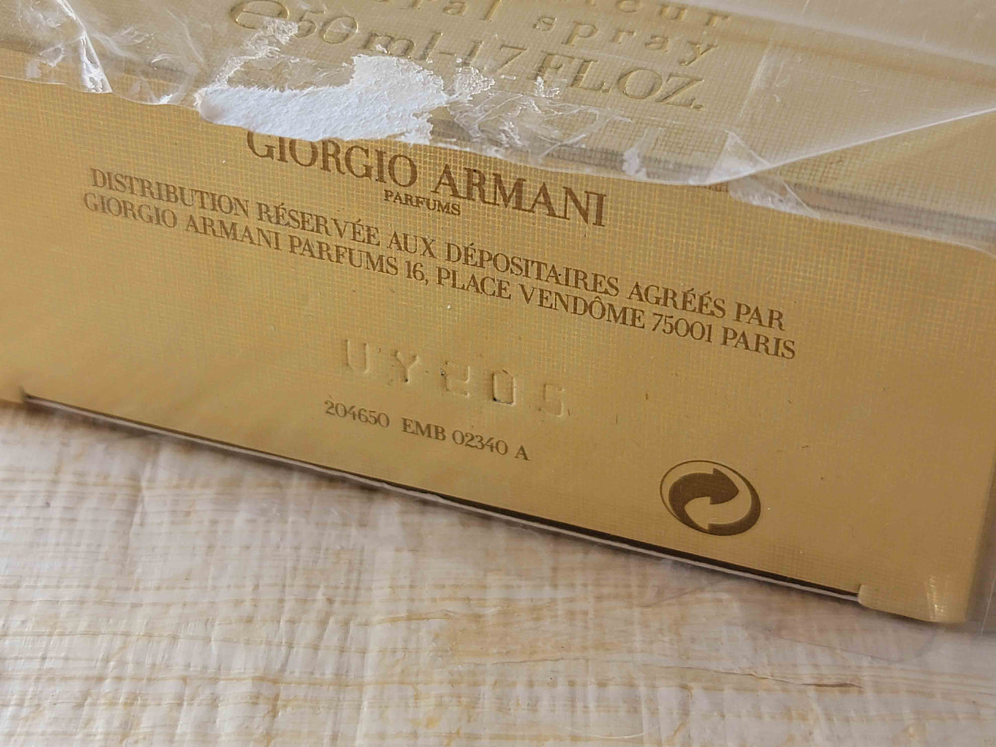 Giorgio Armani Sensi EDP Spray 100 ml 3.4 oz Or 50 ml 1.7 oz, Vintage