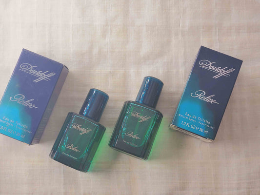 Relax Davidoff (Lancaster) for men EDT Spray (BUNDLE /TWO) 2X30 ml 2 oz, Vintage, Rare, As Pic