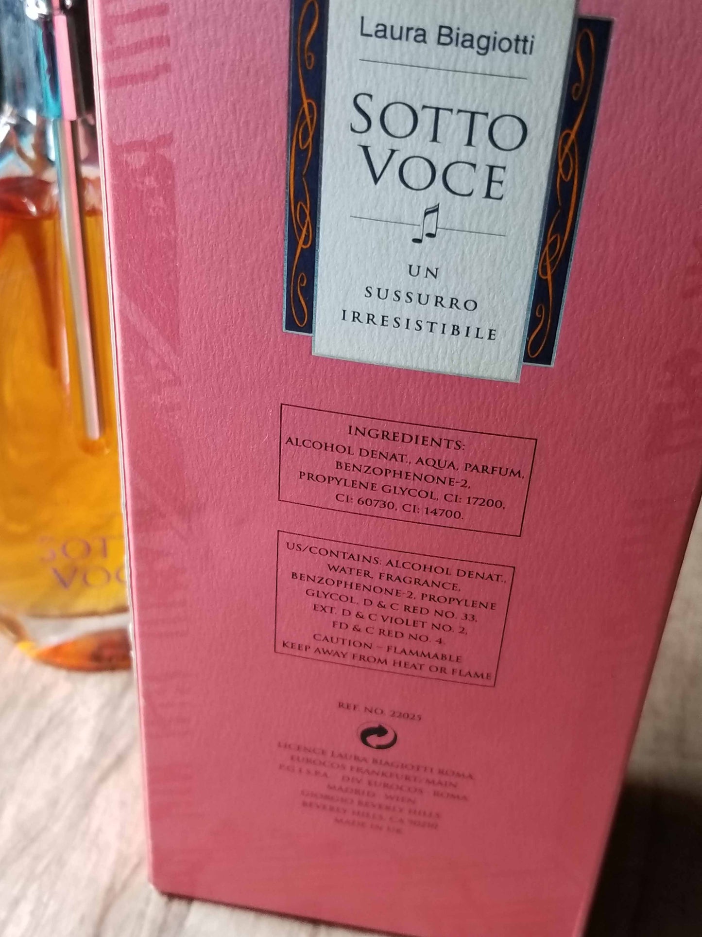 Sotto Voce by Laura Biagiotti EDT Spray 75 ml 2.5 oz, Vintage Eurocos, Rare