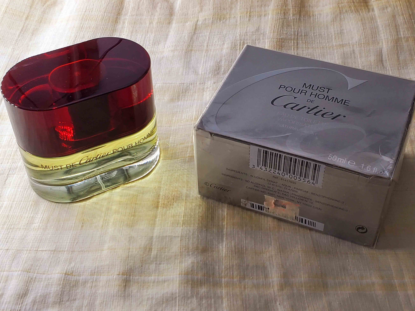 Must de Cartier Pour Homme Cartier for men EDT Spray 100 ml 3.4 oz OR 50 ml 1.7 oz, Rare, Vintage, Sealed