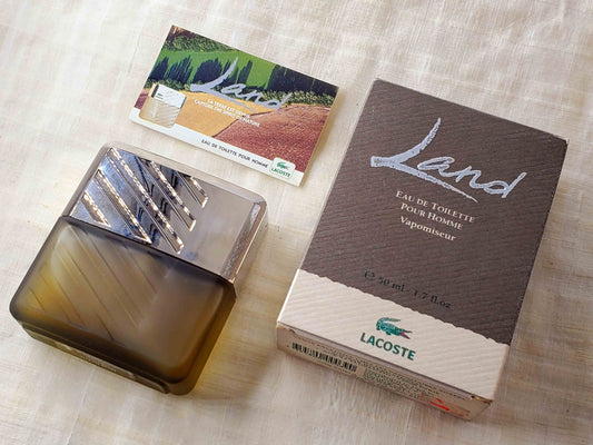 Lacoste Land Pour Homme EDT Spray 100 ml 3.4 oz OR 50 ml 1.7 oz, Rare, Vintage Old 1991