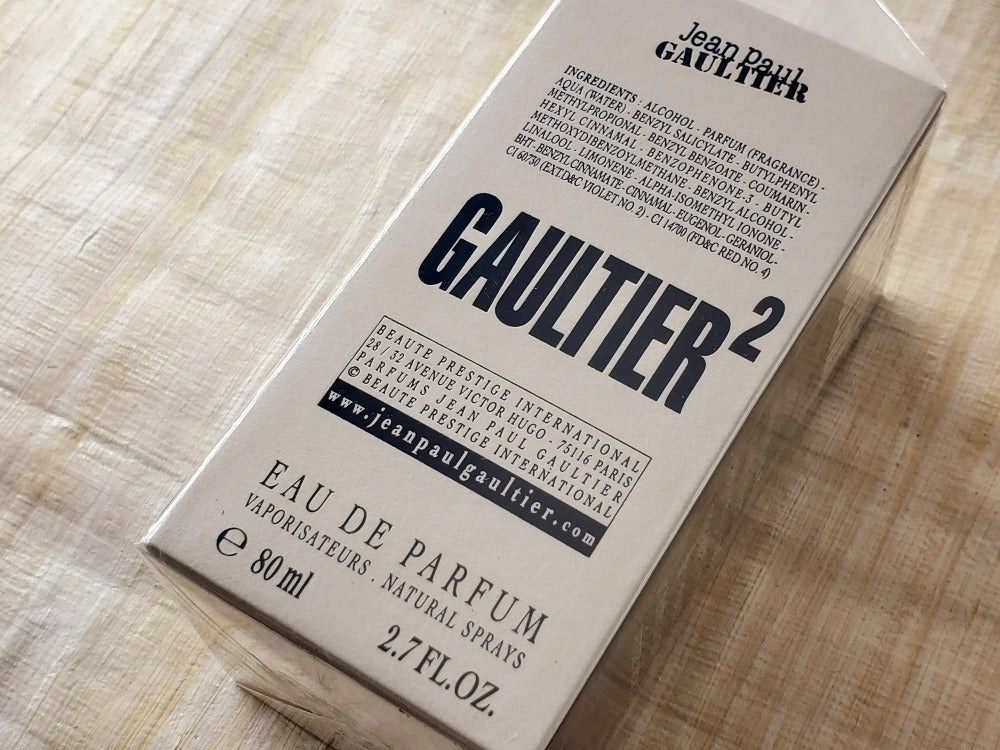 Gaultier 2 Jean Paul Gaultier for women and men EDP Spray 2X40 ml 2X1.3 oz, Vintage, Rare, Sealed