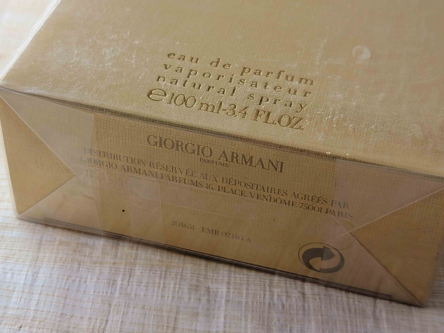 Giorgio Armani Sensi EDP Spray 100 ml 3.4 oz Or 50 ml 1.7 oz, Vintage