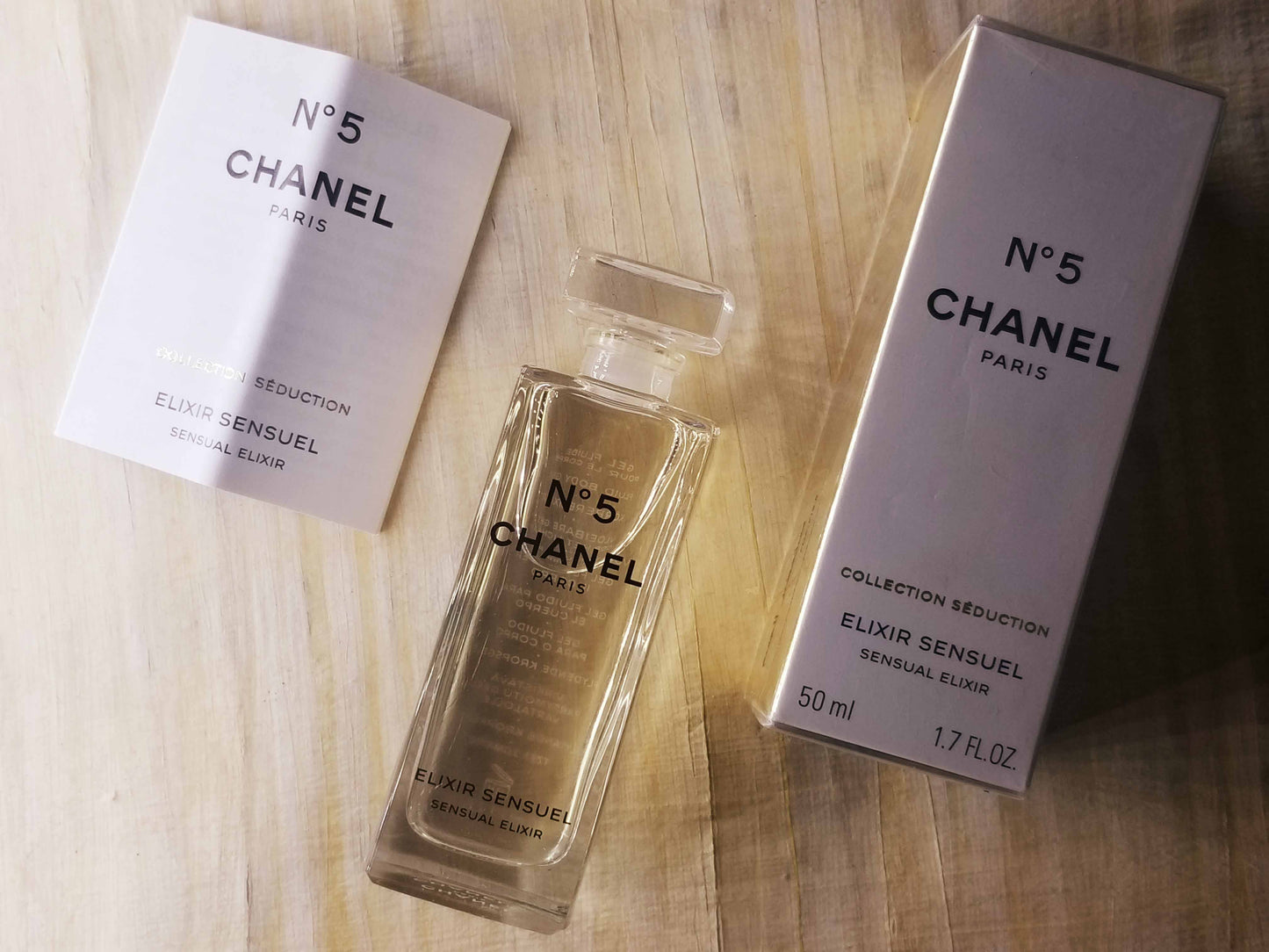 Chanel N5 Elixir Sensuel for women Fluid Body Gel 50 ml 1.7 oz, Vintage,  Very Rare, Hard to find