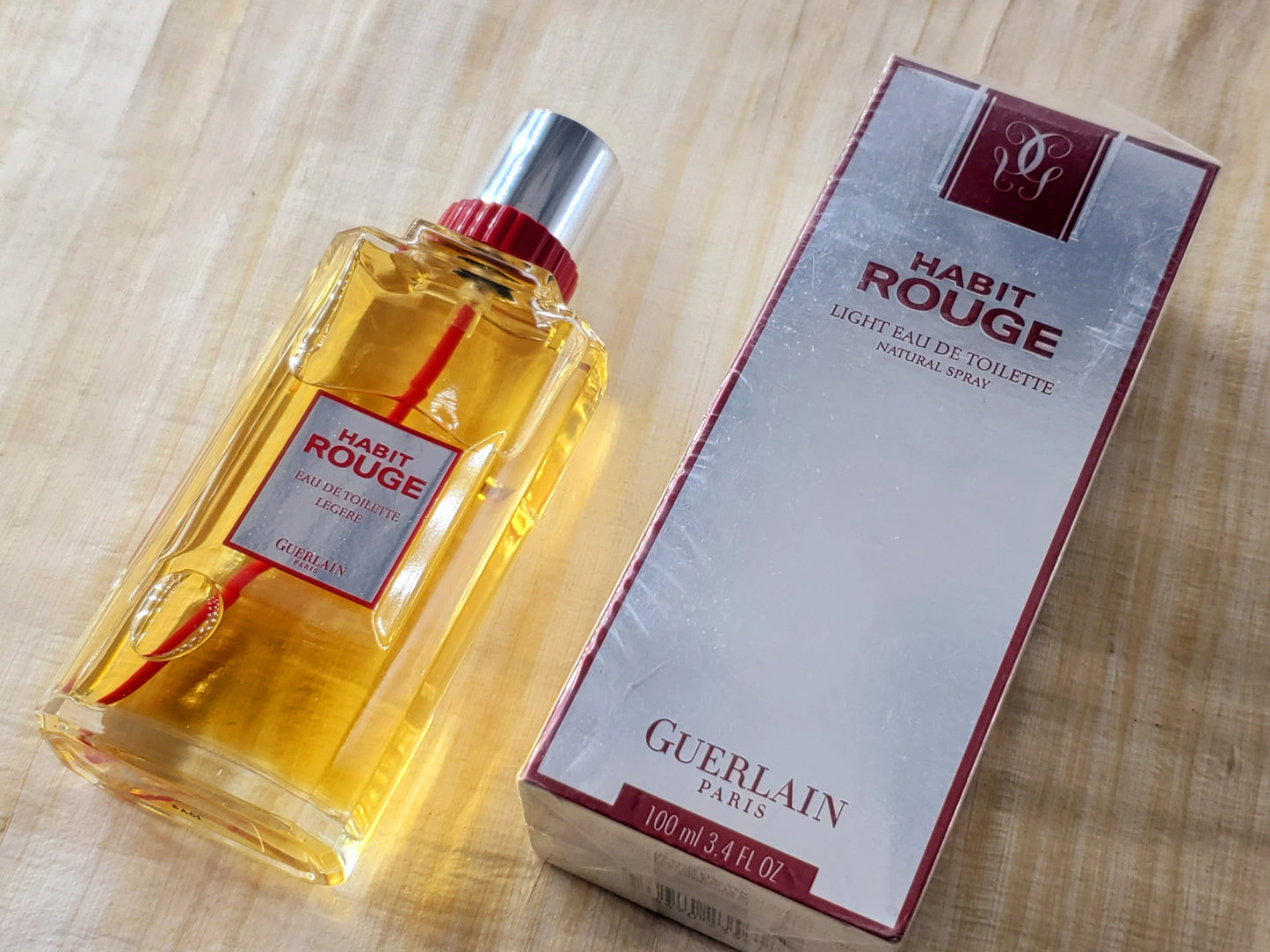 Habit Rouge Légère Guerlain for men EDT Spray 100 ml 3.4 oz, Rare, Vintage