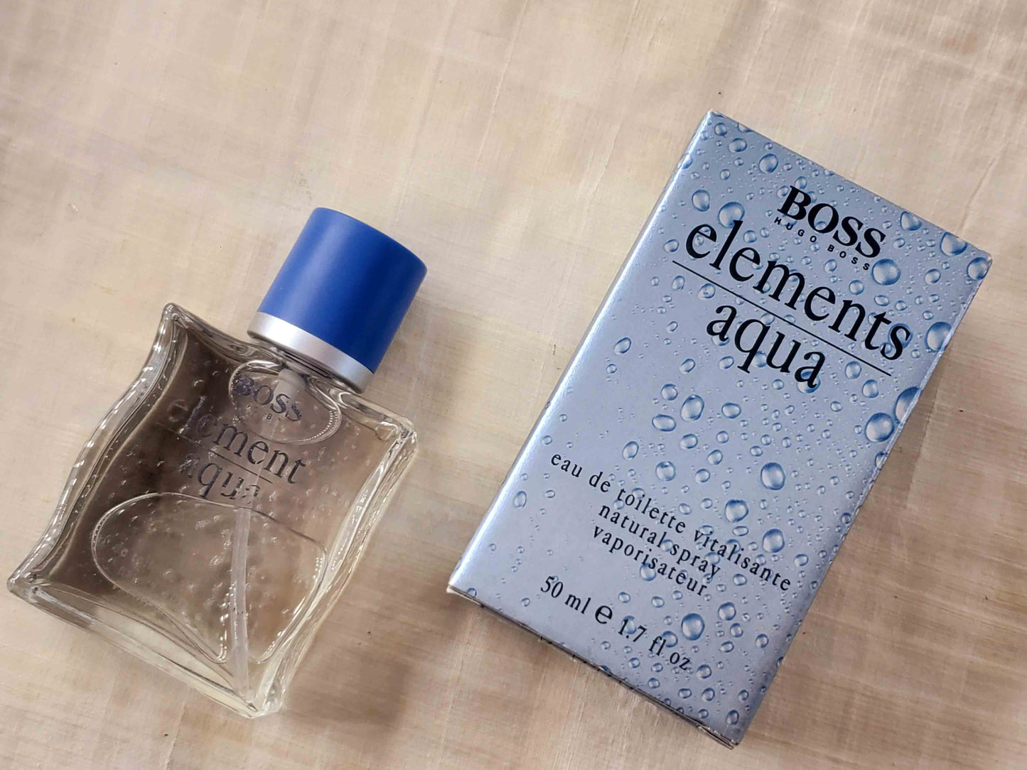 Boss Elements Aqua Hugo Boss for men EDT Spray 50 ml 1.7 oz, Vintage, Rare