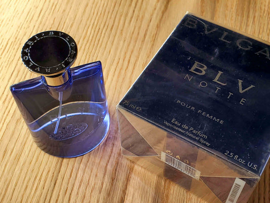 BLV Notte Pour Femme Bvlgari for women EDP Spray 75 ml 2.5 oz OR 40 ml 1.33 oz, Vintage, Rare