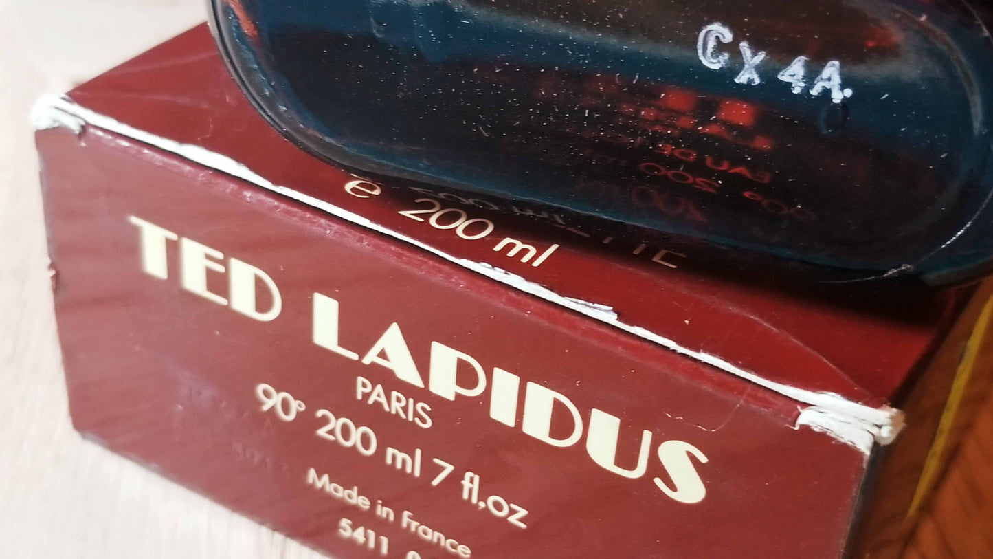 Ted Lapidus pour Homme EDT Splash 200 ml 7 oz OR 100 ml 3.4 oz, Vintage, Rare
