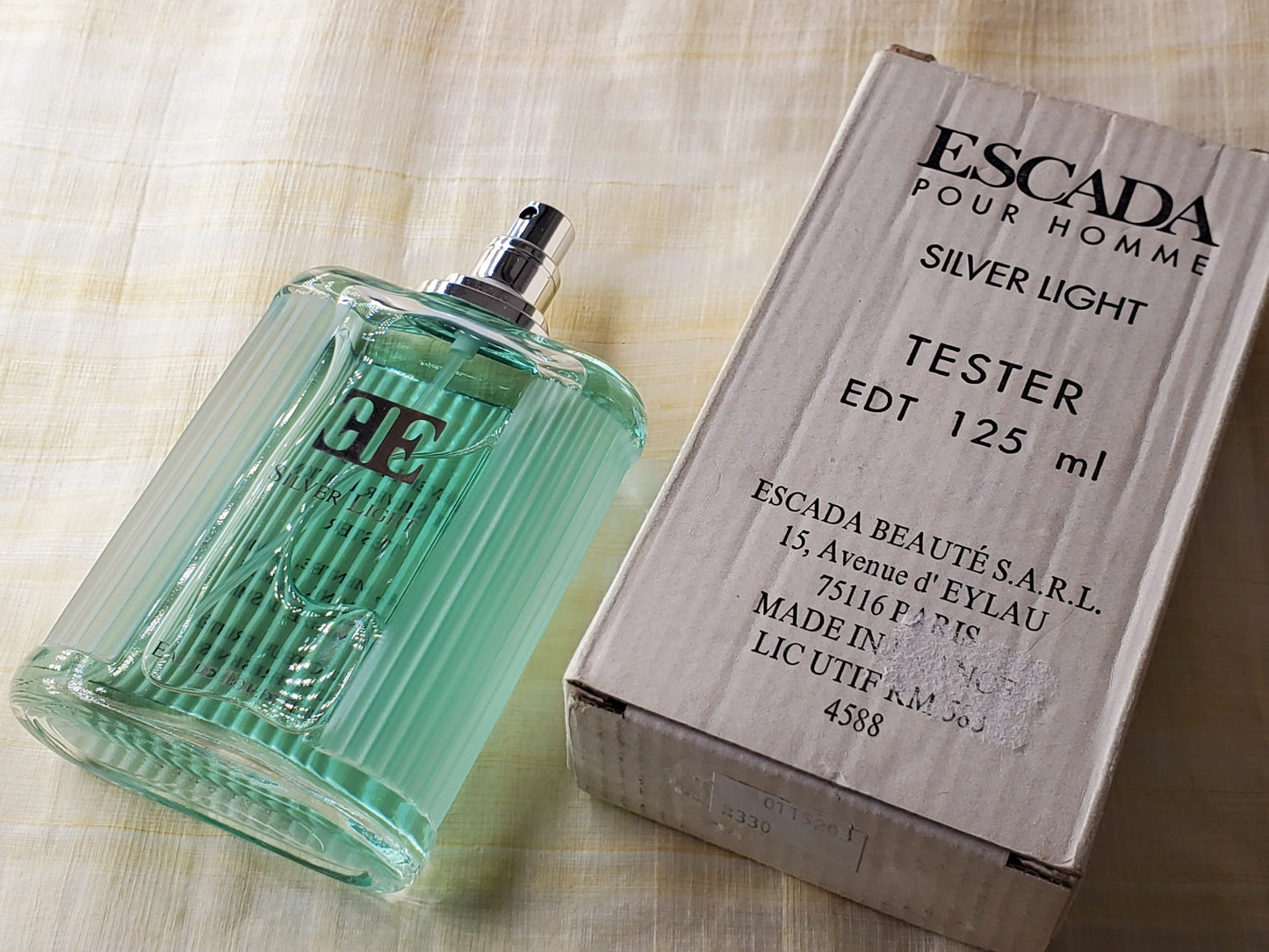 Escada pour Homme Light Silver Edition for men EDT TESTER Spray 125 ml 4.2 oz, Vintage