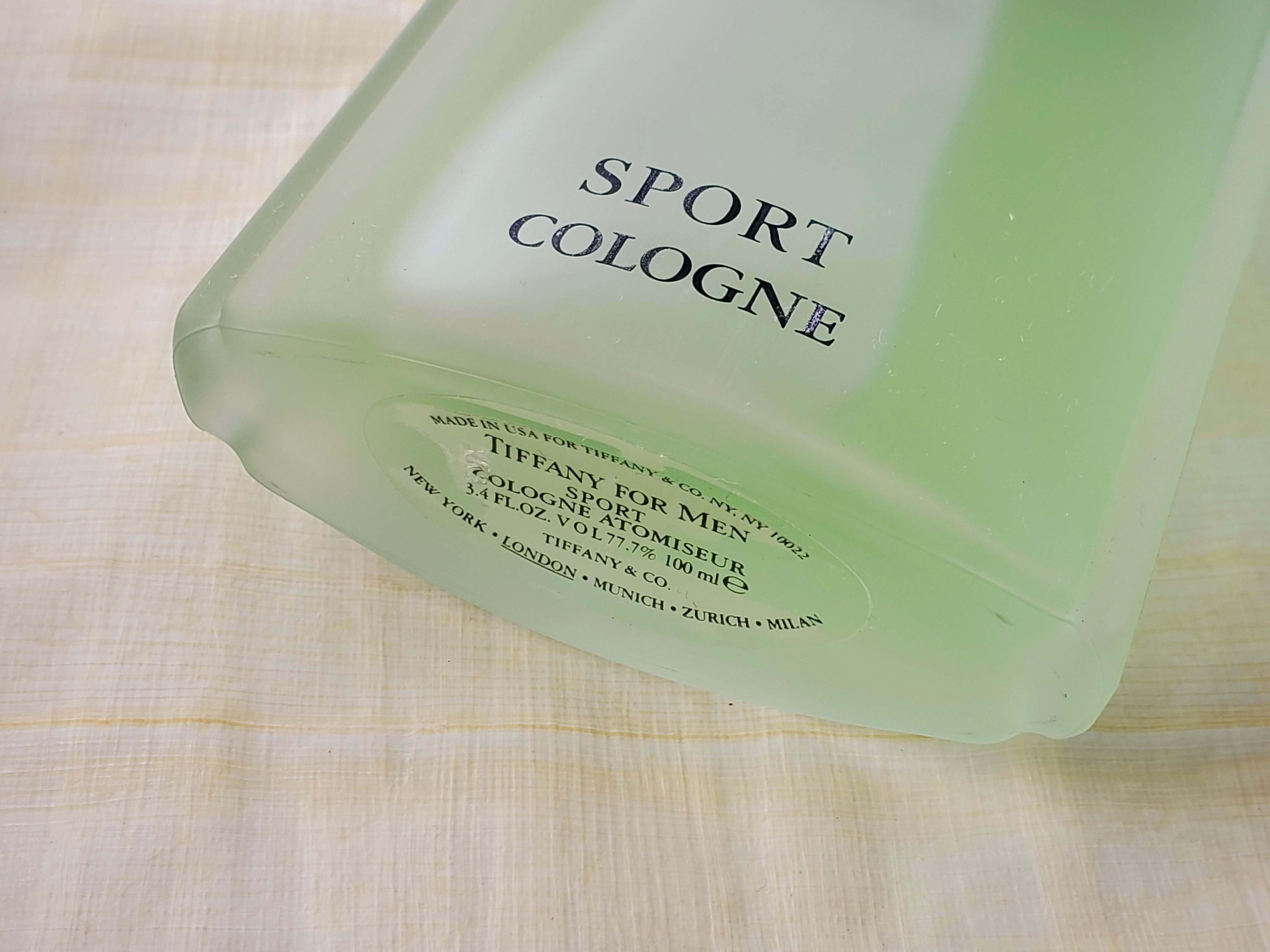 Tiffany for Men Sport EDT Spray 100 ml 3.4 oz, Vintage, Slightly 