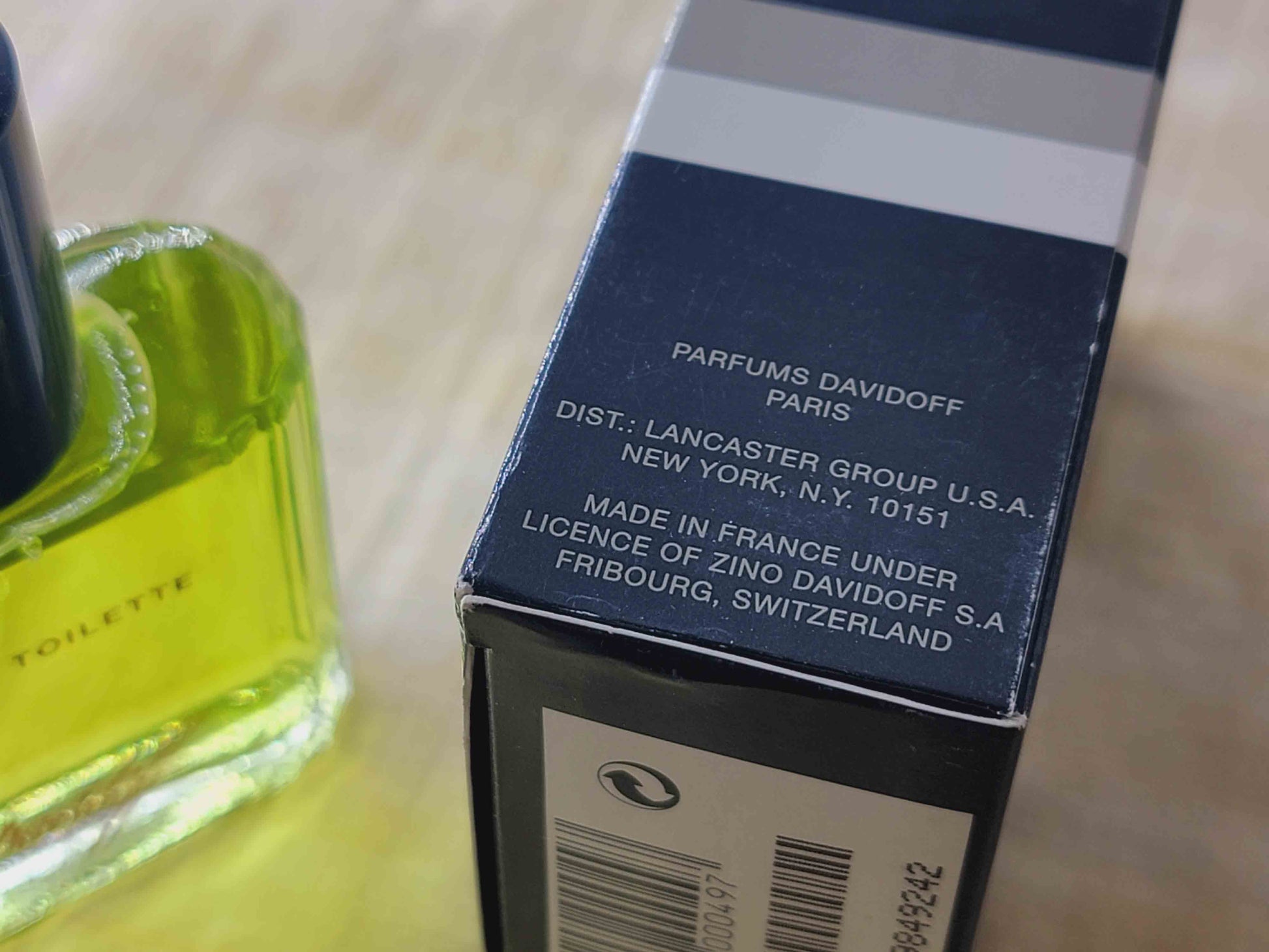 ZINO DAVIDOFF VINTAGE Lancaster Perfume Man Edt 75 Ml Spray Pour