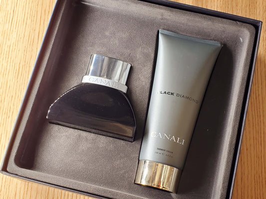 Black Diamond Canali for men EDP Spray 100 ml 3.4 oz + 6.7 Shower Cream,  Vintage